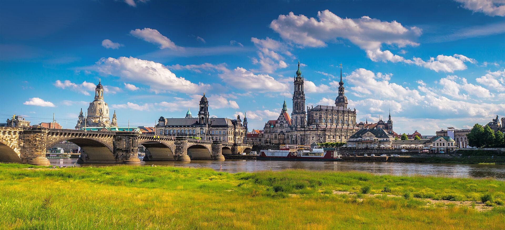 Die alte Stadt Dresden, Deutschland