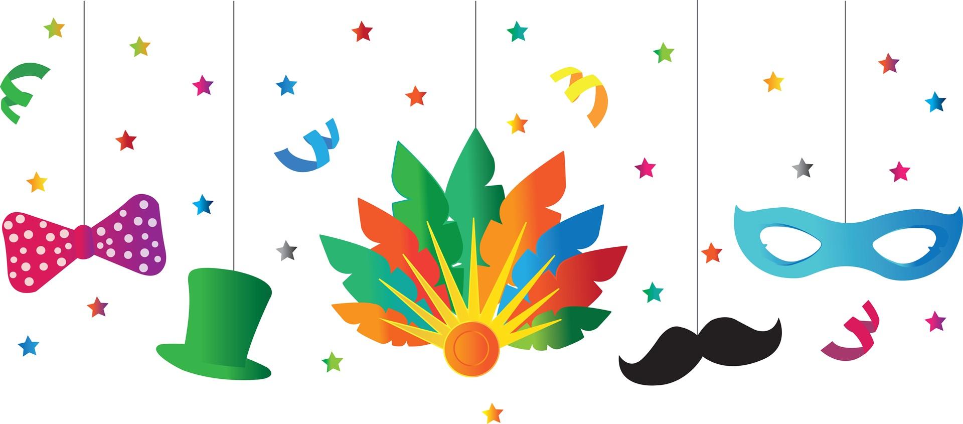 Grafische Deko mit Maske, Zylinder und Schleife | Glühweinbecher